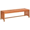 Banc De Jardin 130 Cm Bois D'eucalyptus Solide