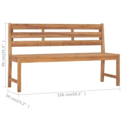 Banc De Jardin 150 Cm Bois De Teck Solide 3 -Le Coin Jardin banc de jardin 150 cm bois de teck solide 3666722351799 947163
