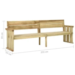 Banc De Jardin 233 Cm Bois De Pin Imprégné -Le Coin Jardin banc de jardin 233 cm bois de pin impregne 3666722160490 1240107