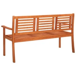 Banc De Jardin 3 Places Avec Coussin 150 Cm Bois D'eucalyptus 20 -Le Coin Jardin banc de jardin 3 places avec coussin 150 cm bois d eucalyptus 8720286234006 814861