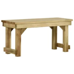 Banc De Jardin 90 Cm Bois De Pin Imprégné