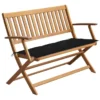 Banc De Jardin Avec Coussin 120 Cm Bois D'acacia Massif 17