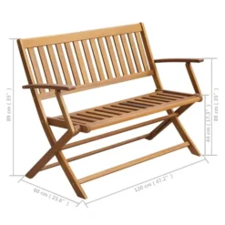 Banc De Jardin Avec Coussin 120 Cm Bois D'acacia Massif 17 -Le Coin Jardin banc de jardin avec coussin 120 cm bois d acacia massif 3666722416931 842048