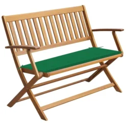 Banc De Jardin Avec Coussin 120 Cm Bois D'acacia Massif 5