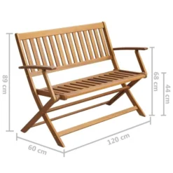 Banc De Jardin Avec Coussin 120 Cm Bois D'acacia Massif 5 -Le Coin Jardin banc de jardin avec coussin 120 cm bois d acacia massif 3666722417051 841936