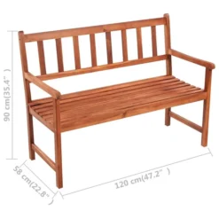 Banc De Jardin Avec Coussin 120 Cm Bois D'acacia Massif 48 -Le Coin Jardin banc de jardin avec coussin 120 cm bois d acacia massif 3666722419376 838201