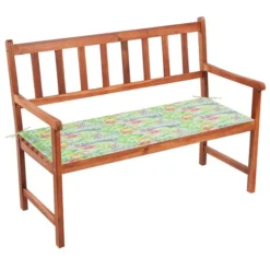 Banc De Jardin Avec Coussin 120 Cm Bois D'acacia Massif 37