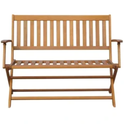 Banc De Jardin Avec Coussin 120 Cm Bois D'acacia Massif 23 -Le Coin Jardin banc de jardin avec coussin 120 cm bois d acacia massif 3666722460613 763685