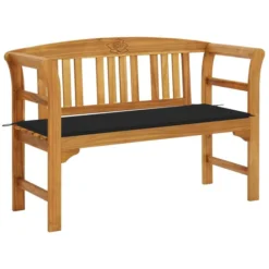Banc De Jardin Avec Coussin 120 Cm Bois D'acacia Massif 67
