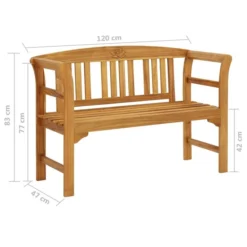 Banc De Jardin Avec Coussin 120 Cm Bois D'acacia Massif 67 -Le Coin Jardin banc de jardin avec coussin 120 cm bois d acacia massif 8720286282243 842412