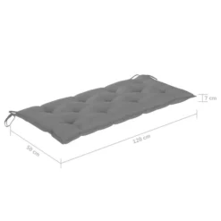 Banc De Jardin Avec Coussin 120 Cm Bois De Teck Massif 10 -Le Coin Jardin banc de jardin avec coussin 120 cm bois de teck massif 8720286268957 831309