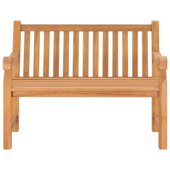 Banc De Jardin Avec Coussin 120 Cm Bois De Teck Massif 3 Banc De Jardin Avec Coussin 120 Cm Bois De Teck Massif – Image 3