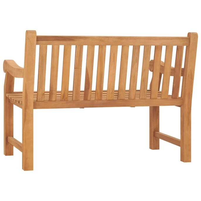 Banc De Jardin Avec Coussin 120 Cm Bois De Teck Massif 5 Banc De Jardin Avec Coussin 120 Cm Bois De Teck Massif – Image 5