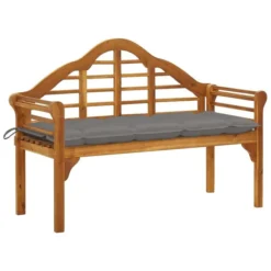 Banc De Jardin Avec Coussin 135 Cm Bois D'acacia Massif 18