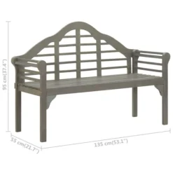 Banc De Jardin Avec Coussin 135 Cm Bois D'acacia Massif Gris 4 -Le Coin Jardin banc de jardin avec coussin 135 cm bois d acacia massif gris 3666722263559 1072362