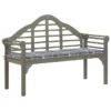 Banc De Jardin Avec Coussin 135 Cm Bois D'acacia Massif Gris 18