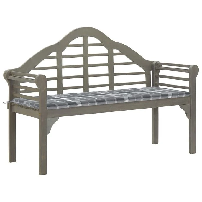 Banc De Jardin Avec Coussin 135 Cm Bois D'acacia Massif Gris 18 1 Banc De Jardin Avec Coussin 135 Cm Bois D'acacia Massif Gris 18