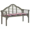 Banc De Jardin Avec Coussin 135 Cm Bois D'acacia Massif Gris 17