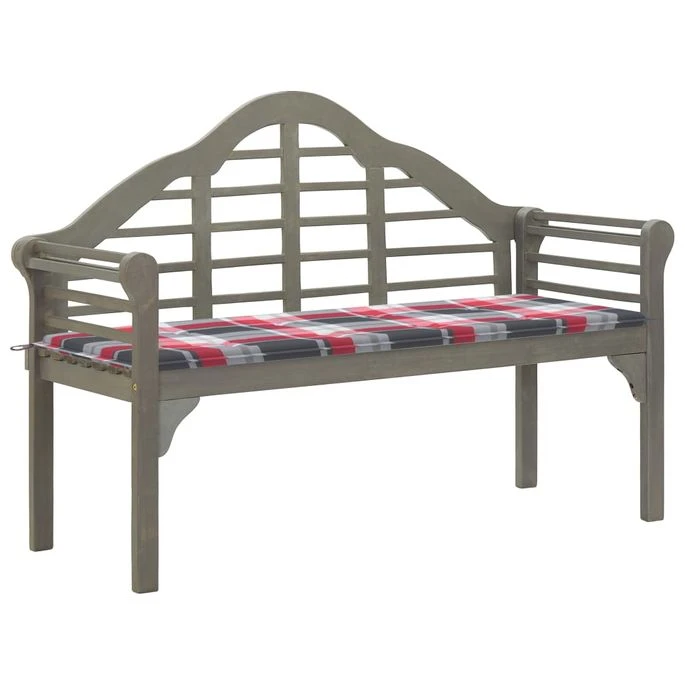 Banc De Jardin Avec Coussin 135 Cm Bois D'acacia Massif Gris 17 1 Banc De Jardin Avec Coussin 135 Cm Bois D'acacia Massif Gris 17