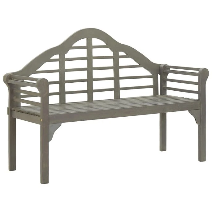 Banc De Jardin Avec Coussin 135 Cm Bois D'acacia Massif Gris 17 2 Banc De Jardin Avec Coussin 135 Cm Bois D'acacia Massif Gris 17 – Image 2