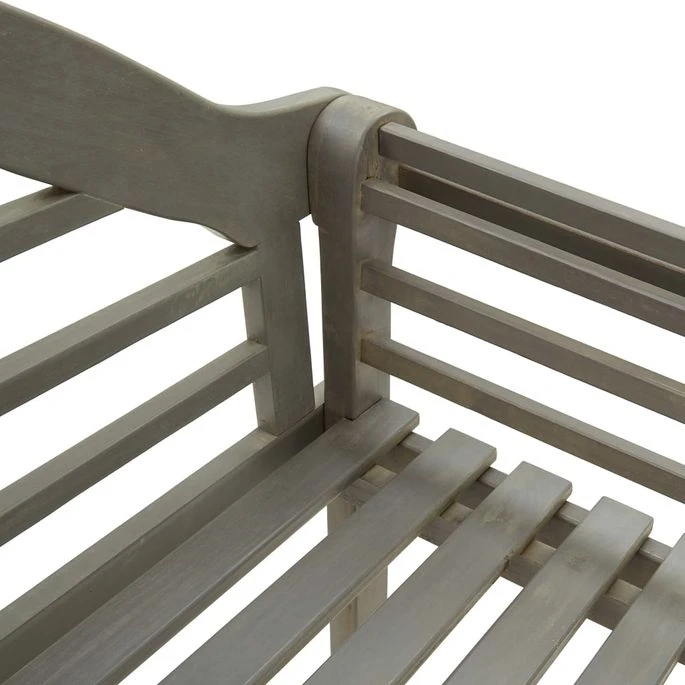 Banc De Jardin Avec Coussin 135 Cm Bois D'acacia Massif Gris 17 5 Banc De Jardin Avec Coussin 135 Cm Bois D'acacia Massif Gris 17 – Image 5