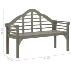 Banc De Jardin Avec Coussin 135 Cm Bois D'acacia Massif Gris 13 -Le Coin Jardin banc de jardin avec coussin 135 cm bois d acacia massif gris 3666722263634 1072280