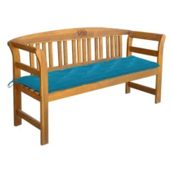 Banc De Jardin Avec Coussin 157 Cm Bois D'acacia Massif 5