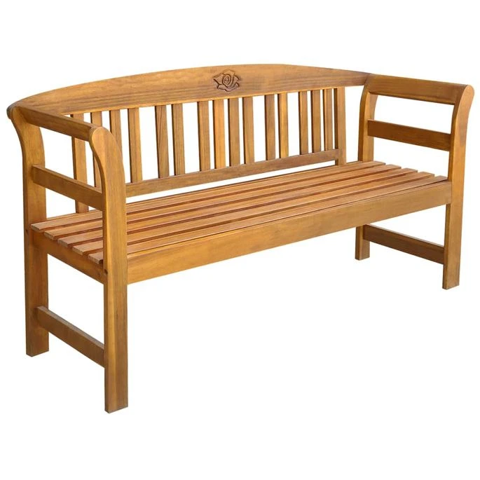 Banc De Jardin Avec Coussin 157 Cm Bois D'acacia Massif 5 2 Banc De Jardin Avec Coussin 157 Cm Bois D'acacia Massif 5 – Image 2
