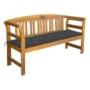 Banc De Jardin Avec Coussin 157 Cm Bois D'acacia Massif 2