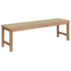 Banc De Jardin Avec Coussin Beige 150 Cm Bois De Teck Massif 3