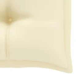 Banc De Jardin Avec Coussin Blanc Crème 112 Cm Bois De Teck -Le Coin Jardin banc de jardin avec coussin blanc creme 112 cm bois de teck 3666722424943 828809