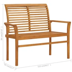 Banc De Jardin Avec Coussin Blanc Crème 112 Cm Bois De Teck -Le Coin Jardin banc de jardin avec coussin blanc creme 112 cm bois de teck 3666722424943 828810