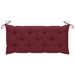 Banc De Jardin Avec Coussin Bordeaux 120 Cm Bois De Teck Massif 5 -Le Coin Jardin banc de jardin avec coussin bordeaux 120 cm bois de teck massif 8720286261835 824633