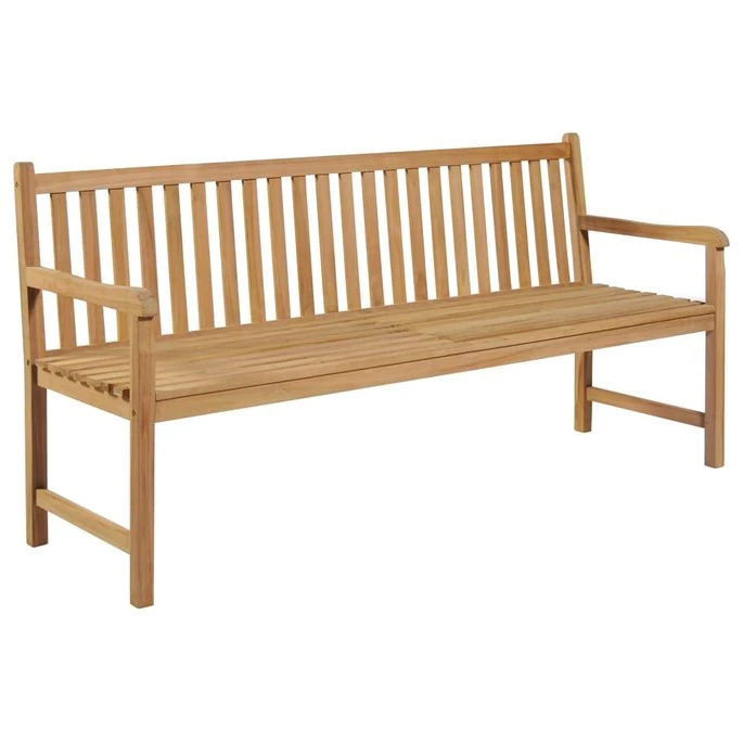 Banc De Jardin Avec Coussin Gris 175 Cm Bois De Teck Massif 2 Banc De Jardin Avec Coussin Gris 175 Cm Bois De Teck Massif – Image 2