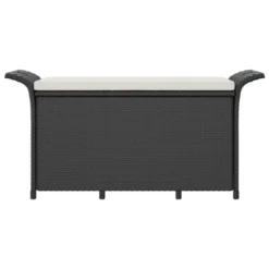 Banc De Jardin Avec Coussin Noir 116x46x57 Cm Résine Tressée -Le Coin Jardin banc de jardin avec coussin noir 116x46x57 cm resine tressee 3666722930345 1508273