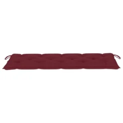 Banc De Jardin Avec Coussin Rouge Bordeaux 150 Cm Teck Massif -Le Coin Jardin banc de jardin avec coussin rouge bordeaux 150 cm teck massif 3666722751223 830679