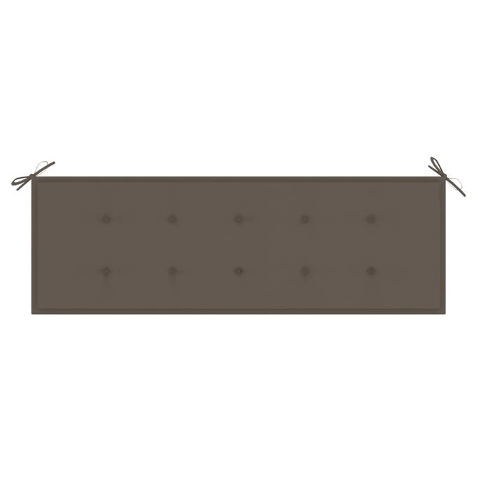 Banc De Jardin Avec Coussin Taupe 150 Cm Teck Massif 2 6 Banc De Jardin Avec Coussin Taupe 150 Cm Teck Massif 2 – Image 6