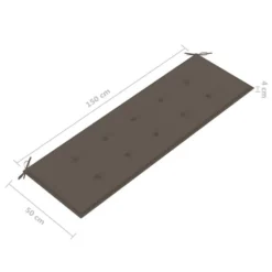 Banc De Jardin Avec Coussin Taupe 150 Cm Teck Massif 2 17 Banc De Jardin Avec Coussin Taupe 150 Cm Teck Massif 2 -Le Coin Jardin banc de jardin avec coussin taupe 150 cm teck massif 3666722751469 830542
