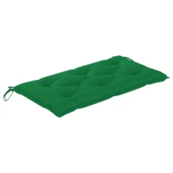 Banc De Jardin Avec Coussin Vert 112 Cm Bois De Teck Massif 2 -Le Coin Jardin banc de jardin avec coussin vert 112 cm bois de teck massif 3666722424912 828840