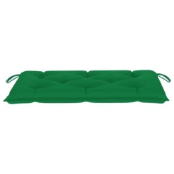 Banc De Jardin Avec Coussin Vert 112 Cm Bois De Teck Massif 2 -Le Coin Jardin banc de jardin avec coussin vert 112 cm bois de teck massif 3666722424912 828841