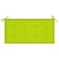 Banc De Jardin Avec Coussin Vert Vif 112 Cm Bois De Teck Massif -Le Coin Jardin banc de jardin avec coussin vert vif 112 cm bois de teck massif 3666722425001 828748