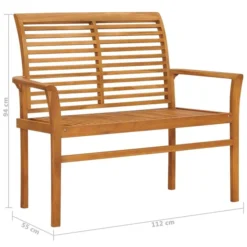 Banc De Jardin Avec Coussin Vert Vif 112 Cm Bois De Teck Massif -Le Coin Jardin banc de jardin avec coussin vert vif 112 cm bois de teck massif 3666722425001 828750