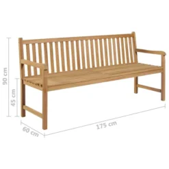 Banc De Jardin Avec Coussin Vert Vif 175 Cm Bois De Teck Massif -Le Coin Jardin banc de jardin avec coussin vert vif 175 cm bois de teck massif 8720286267196 830040