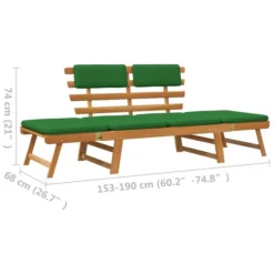 Banc De Jardin Avec Coussins 2-en-1 190 Cm Bois Solide D'acacia 3 17 Banc De Jardin Avec Coussins 2-en-1 190 Cm Bois Solide D'acacia 3 -Le Coin Jardin banc de jardin avec coussins 2 en 1 190 cm bois solide d acacia 8720286543184 1155949