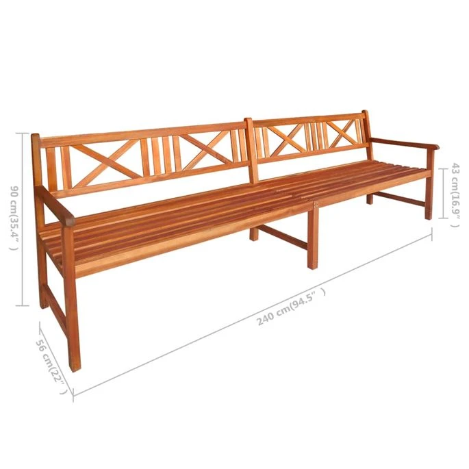 Banc De Jardin Avec Coussins 240 Cm Bois Solide D'acacia 15 8 Banc De Jardin Avec Coussins 240 Cm Bois Solide D'acacia 15 – Image 8
