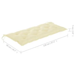 Banc De Jardin Empilable Et Coussin 128,5cm Bois De Teck Massif 23 -Le Coin Jardin banc de jardin empilable et coussin 128 5cm bois de teck massif 3666722423021 833082