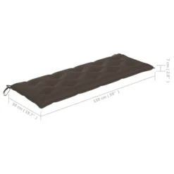 Banc De Jardin Empilable Et Coussin 159 Cm Bois De Teck Massif 25 -Le Coin Jardin banc de jardin empilable et coussin 159 cm bois de teck massif 3666722422703 833432