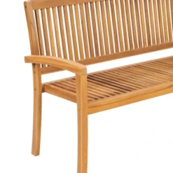 Banc De Jardin Empilable Et Coussin 159 Cm Bois De Teck Massif 13 -Le Coin Jardin banc de jardin empilable et coussin 159 cm bois de teck massif 3666722422918 833203
