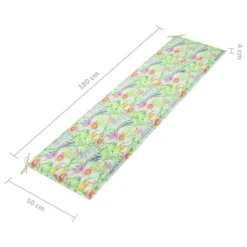 Banc De Jardin Et Coussin à Motif De Feuilles 175cm Teck Massif -Le Coin Jardin banc de jardin et coussin a motif de feuilles 175cm teck massif 8720286267202 830050