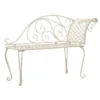 Banc De Jardin Métal Antique Blanc Break 128 Cm